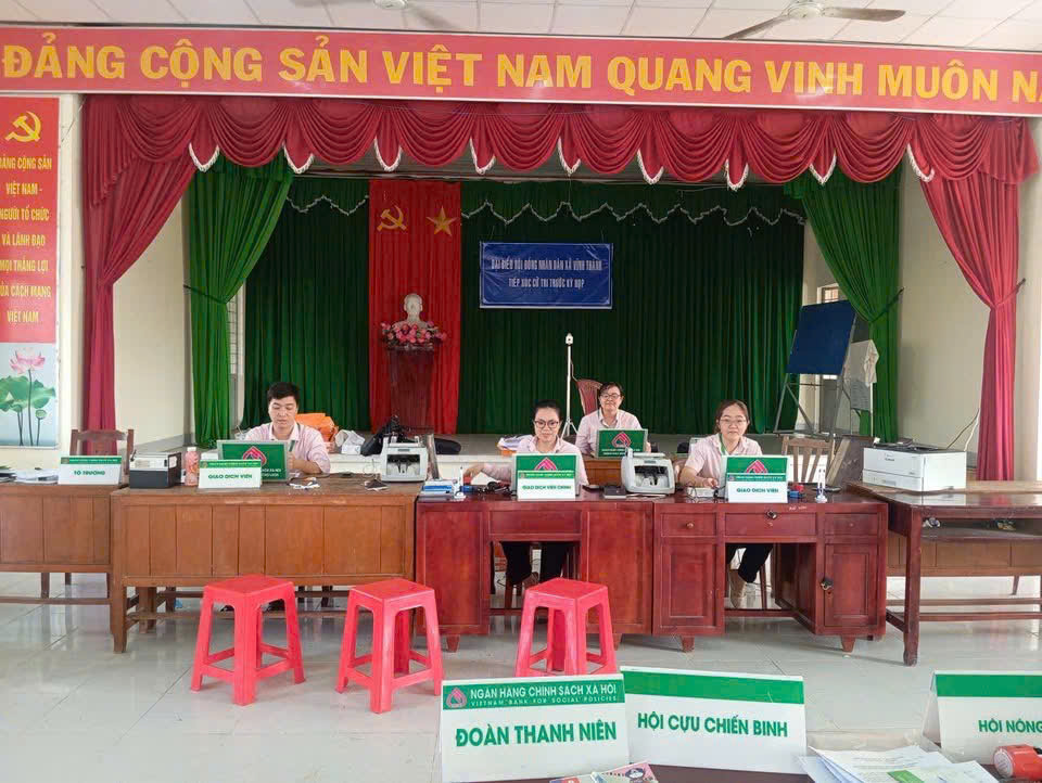 Giao dịch phiên bổ sung cho vay cấp nước sạch và vệ sinh môi trường, giải ngân vốn vay tại địa bàn Xã Vĩnh Thành 